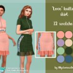 Love knitted skirt by MysteriousOo at TSR