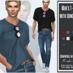 Men’s T-shirt with sunglasses by Sims House at TSR