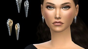 Needle crystal earrings by NataliS at TSR