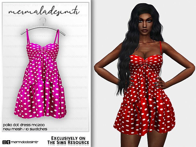 Polka Dot Dress MC200 by mermaladesimtr at TSR