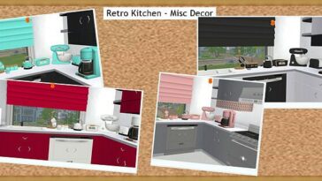 RETRO KITCHEN MISC DECOR at Sims4Sue