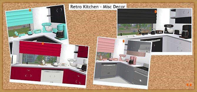 RETRO KITCHEN MISC DECOR at Sims4Sue