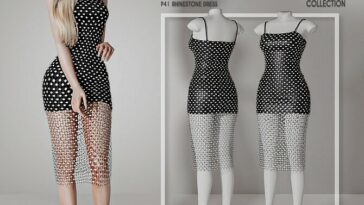 Rhinestone Dress P41 by busra-tr at TSR