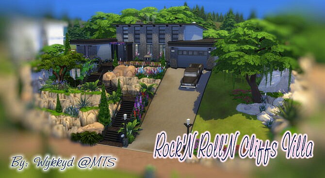 Rock’N Roll’N Cliffs Villa by Wykkyd at Mod The Sims 4