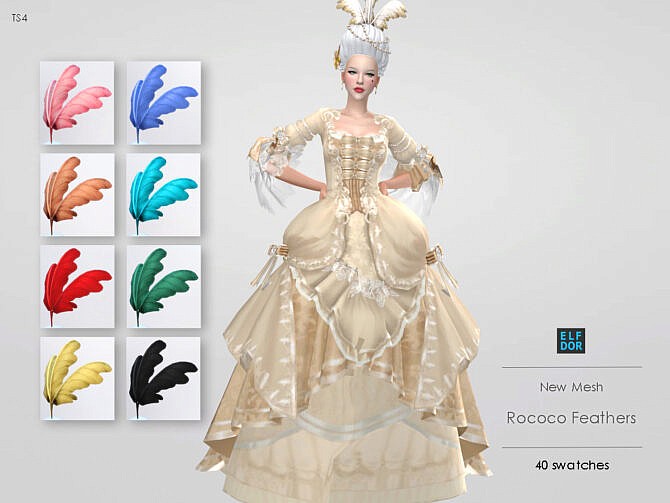 Rococo Feathers at Elfdor Sims