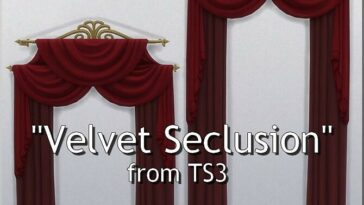 Velvet Seclusion Curtains from TS3 by TheJim07 at Mod The Sims 4