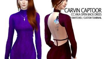 Vika Open Back Dress by carvin captoor at TSR