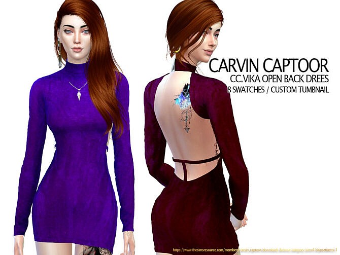 Vika Open Back Dress by carvin captoor at TSR