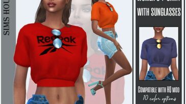 Women’s T-shirt with sunglasses by Sims House at TSR