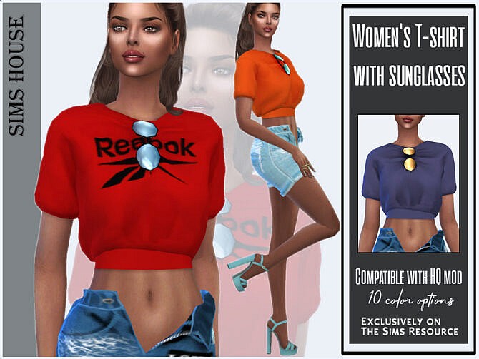 Women’s T-shirt with sunglasses by Sims House at TSR