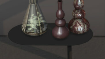 Moment set: table, vases & terrarium (P) at Leo Sims