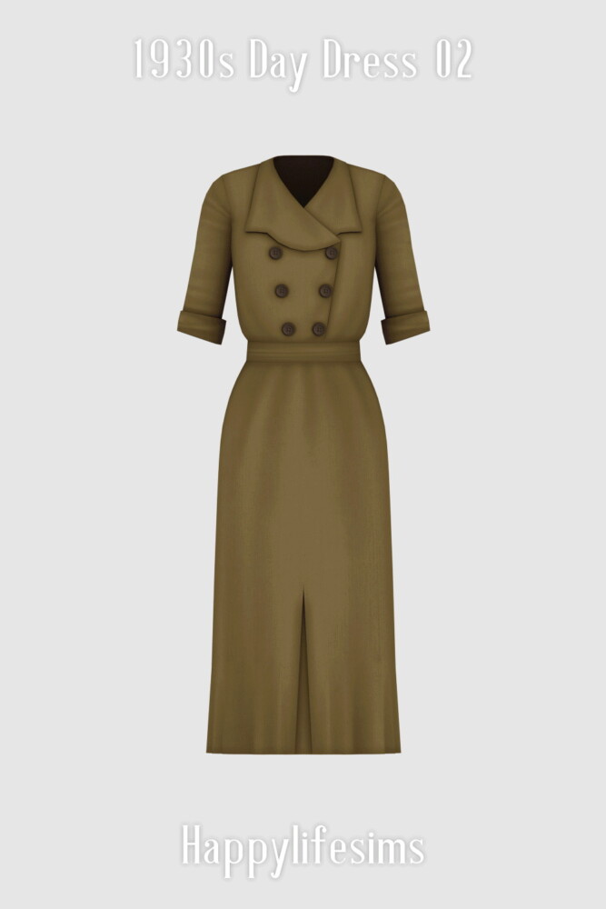 1930s Day Dress 02 at Happy Life Sims