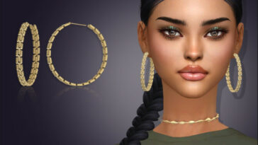 Kara Hoop Earrings by feyona at TSR