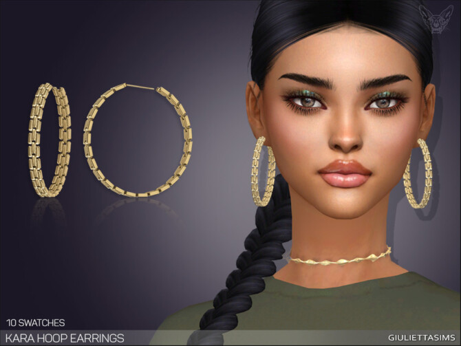 Kara Hoop Earrings by feyona at TSR