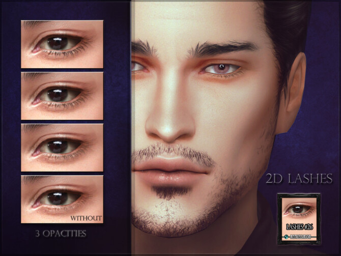 2D Lashes – Eyeliner #26 (all genders) by RemusSirion at TSR