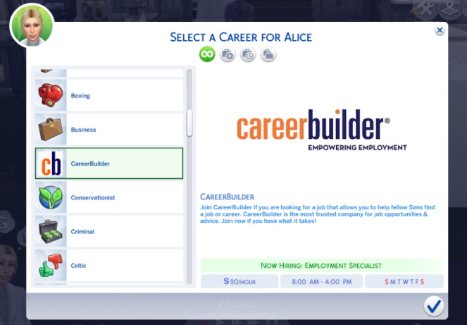 New Careers at Kiara’s Sims 4 Blog