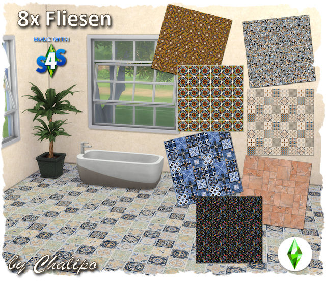 8x tile floors by Chalipo at All 4 Sims