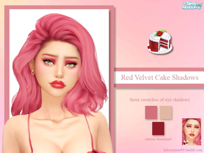 Red Velvet Cake Shadows by LadySimmer94 at TSR