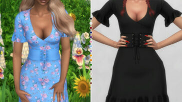 ANGELA dress by Plumbobs n Fries at TSR