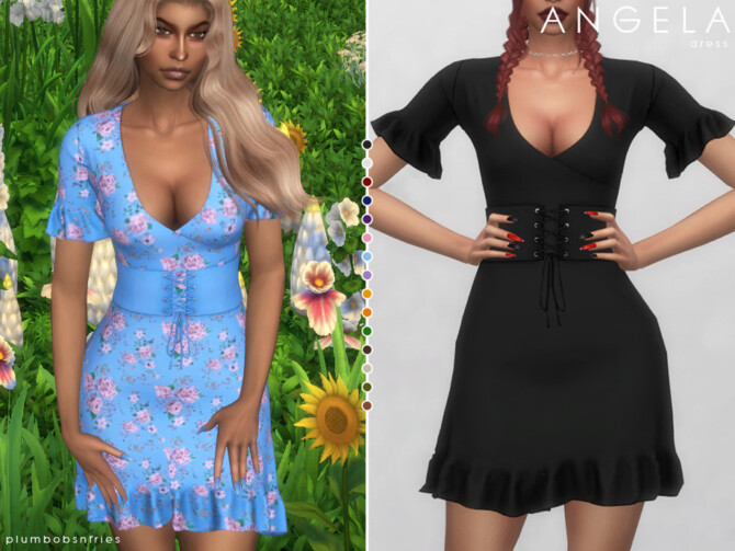 ANGELA dress by Plumbobs n Fries at TSR