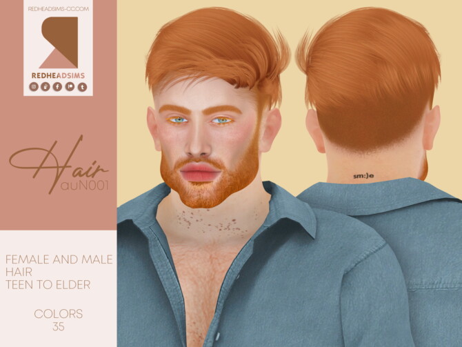 AU HAIR N001 at REDHEADSIMS