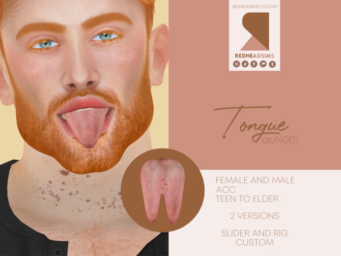 AU TONGUE N 001 at REDHEADSIMS