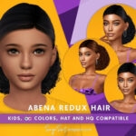 Abena Hair REDUX KIDS by SonyaSimsCC at TSR