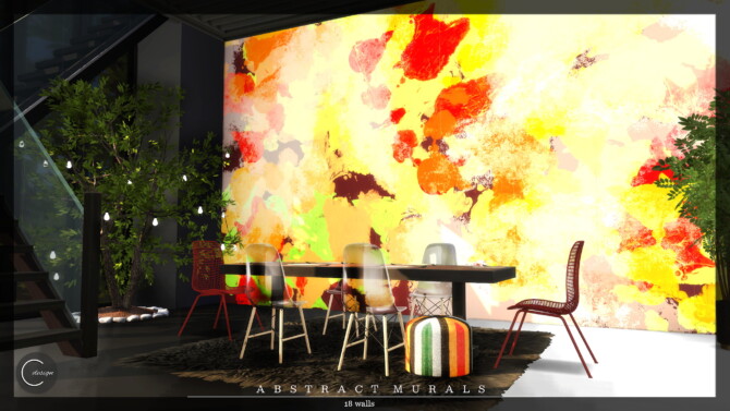 Abstract Murals at Cross Design