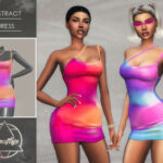 Abstract Short Dress by Camuflaje at TSR