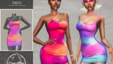 Abstract Short Dress by Camuflaje at TSR