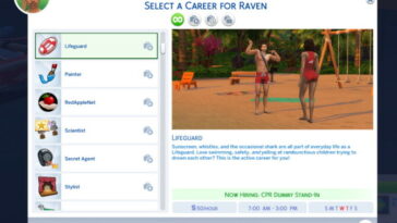 Active Lifeguard Career and Venue Type Slow Runners at Mod The Sims 4