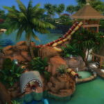 Adorable Beach Waterpark 50×50 by bradybrad7 at Mod The Sims 4