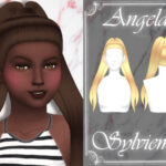 Hairstyles: Angela Hairstyle (Child) by Sylviemy – TSR. New Mesh, Maxis Match, All Lods, Base Game Compatible, Hat Compatible, 9 Swatches.