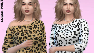 Animal Print Top by Pinkfizzzzz at TSR