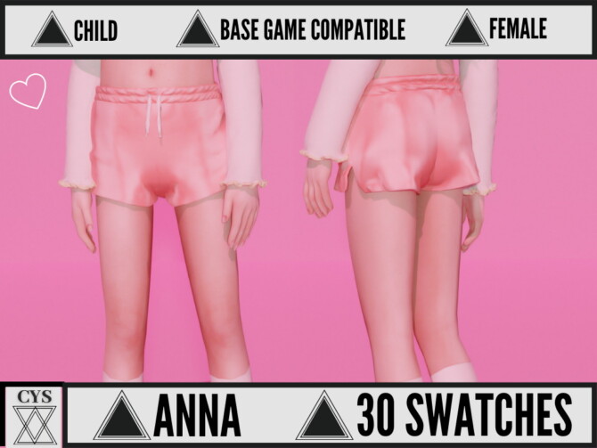 Anna Shorts at Clarity Sims