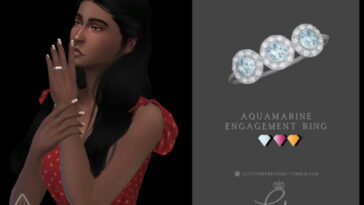 Aquamarine Engagement Ring by Glitterberryfly at TSR