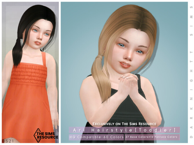 Ari Hairstyle [Toddler] by DarkNighTt at TSR