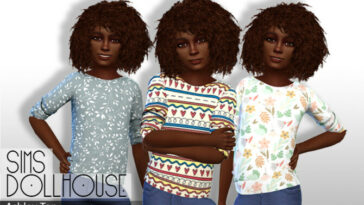 Ashley Top (Child) Patterns Version by SimsDollhouse at TSR