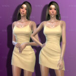 Asymmetric Skirt Mini Dress DO171 by D.O.Lilac at TSR