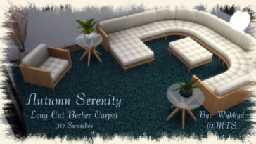 Autumn Serenity Long Berber Cut Carpet by Wykkyd at Mod The Sims 4