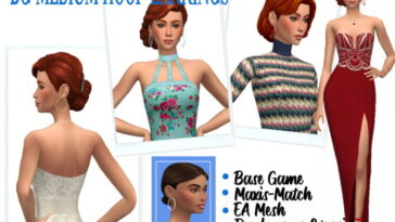 BG MEDIUM HOOP EARRINGS at Sims4Sue