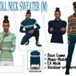 BG ROLL NECK SWEATER (M) at Sims4Sue