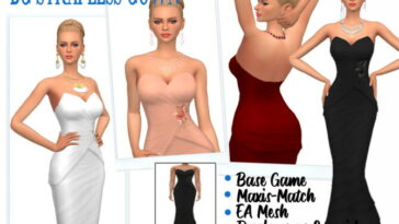 BG STRAPLESS GOWN at Sims4Sue