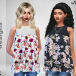 Baby Doll Flower Top by Pinkfizzzzz at TSR