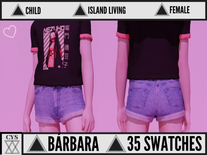 Barbara T-Shirt at Clarity Sims