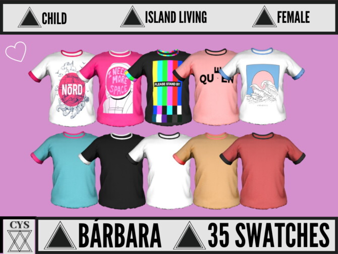 Barbara T-Shirt at Clarity Sims
