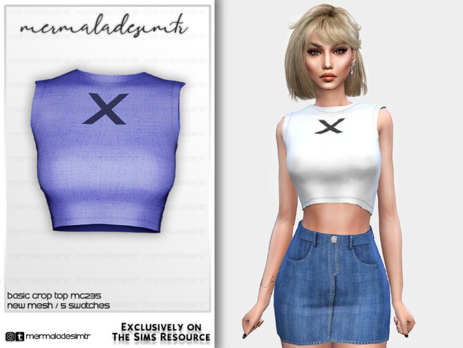 Basic Crop Top MC235 by mermaladesimtr at TSR