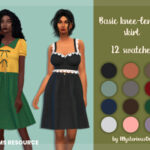 Basic knee-length skirt by MysteriousOo at TSR