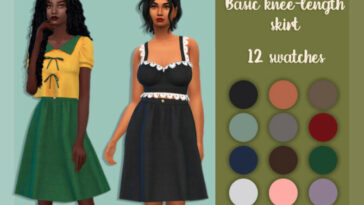 Basic knee-length skirt by MysteriousOo at TSR