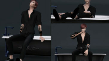 Bathtub Poses by YaniSim at TSR